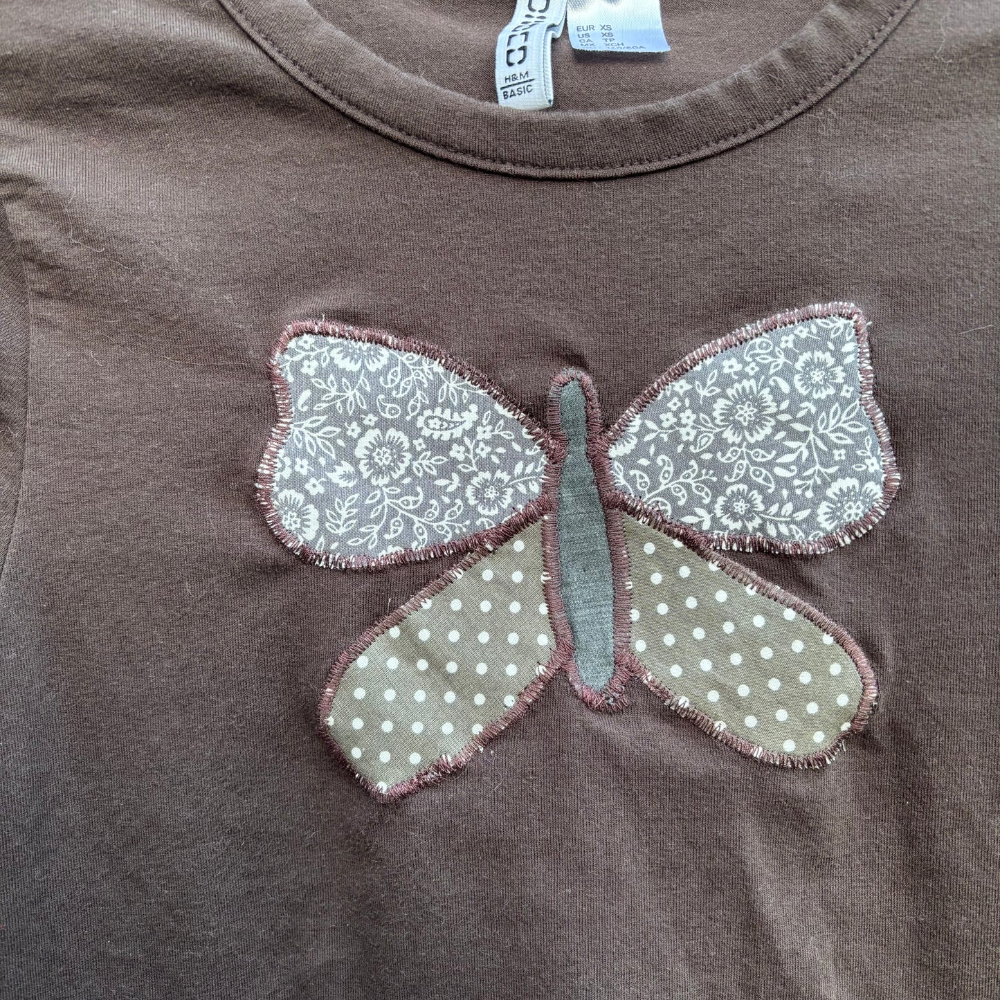 Upcycled butterfly tee