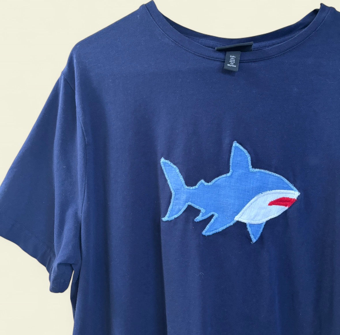 upcycled shark tee