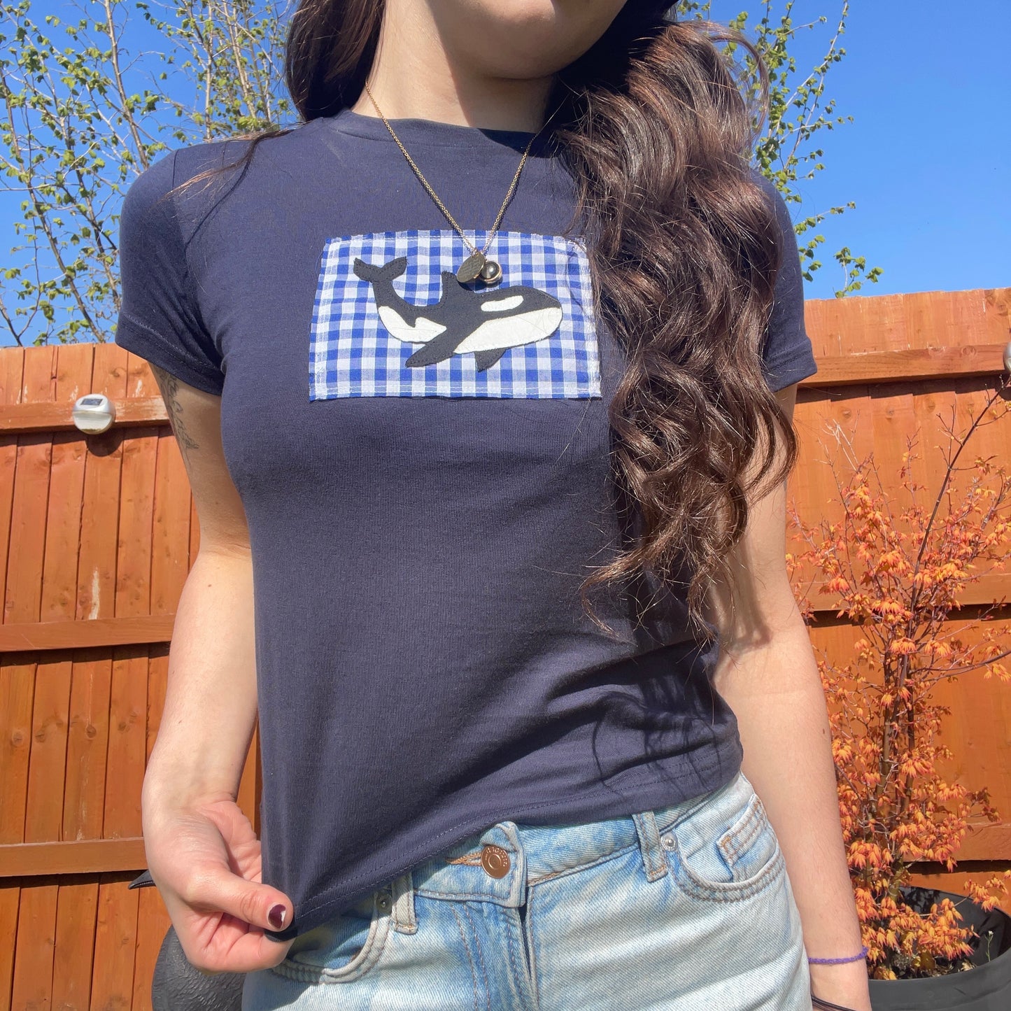 navy orca tee