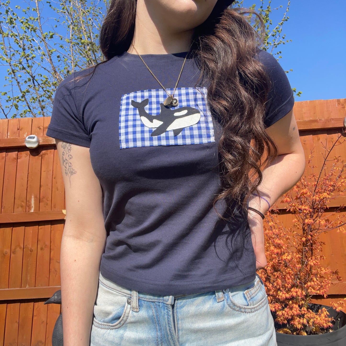 navy orca tee