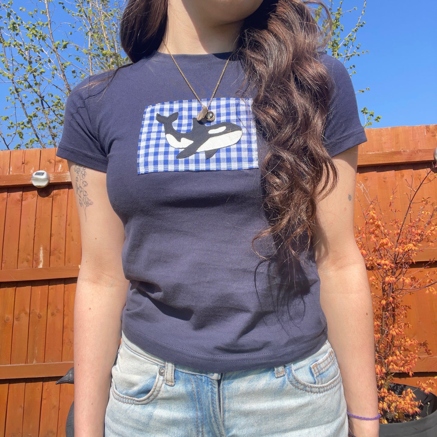 navy orca tee