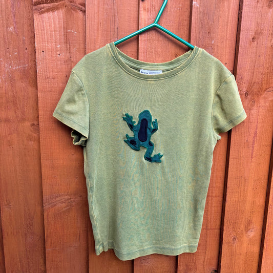 upcycled frog t-shirt