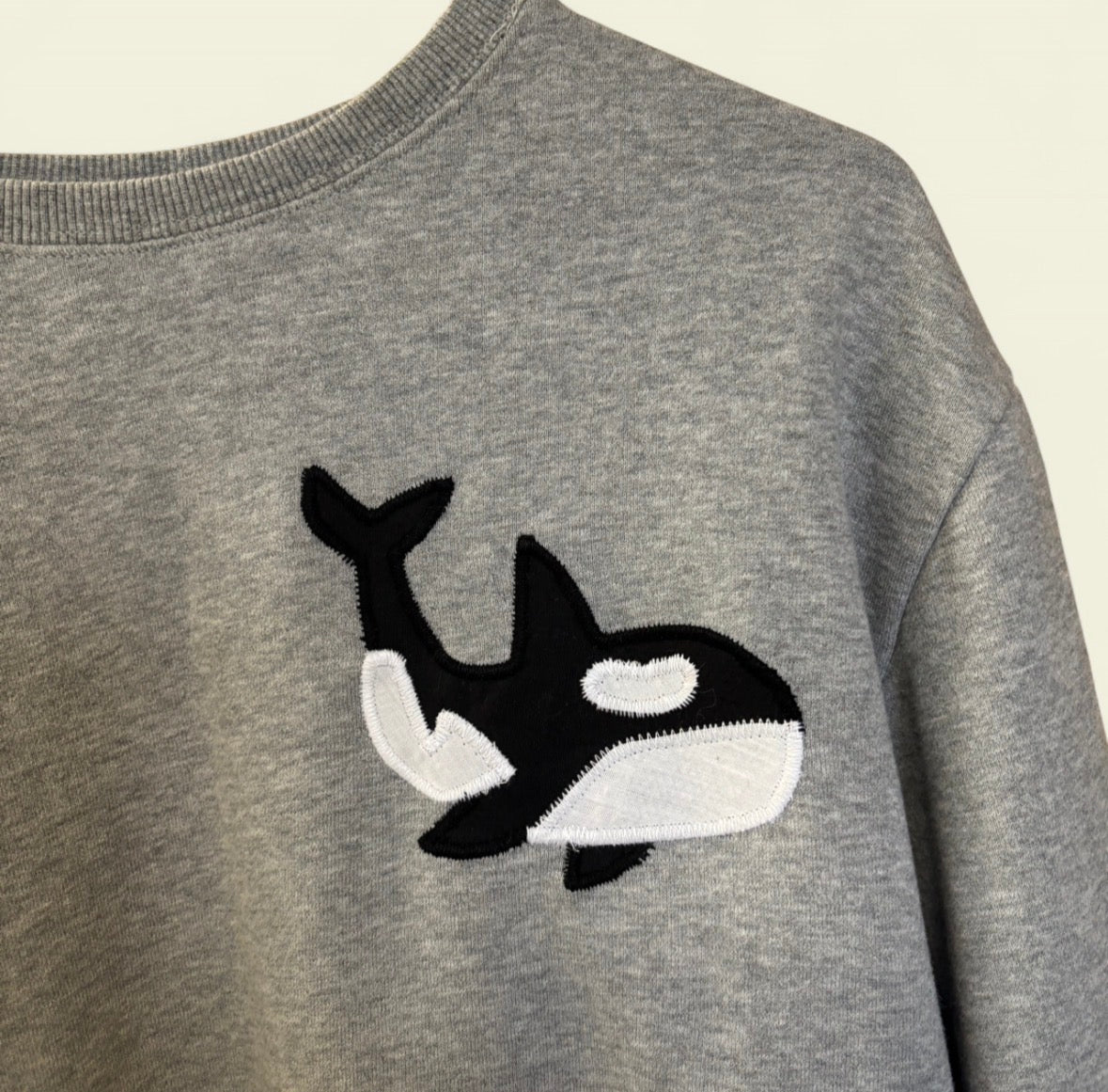 upcycled orca sweatshirt