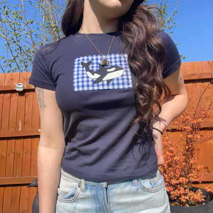 navy orca tee