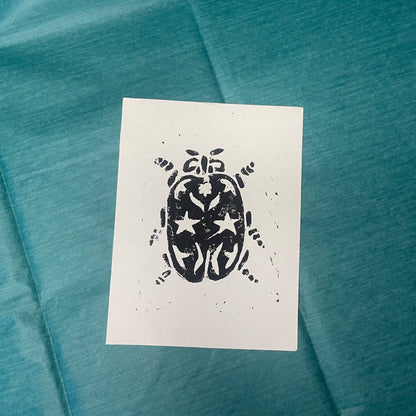 ladybird lino print